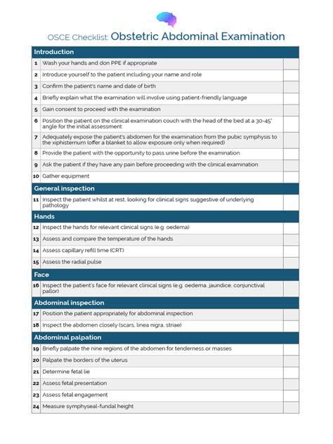midas ob history|OSCE Checklist .